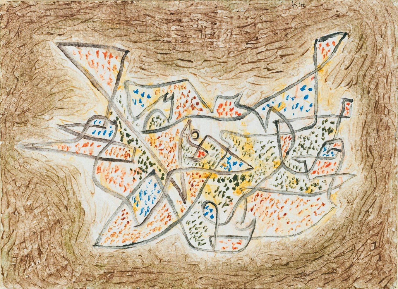 Freundliches Gewinde   by Paul Klee - Hand-Painted Oil Painting Reproduction