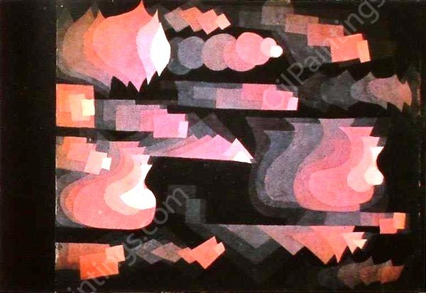 Fugue in Red by Paul Klee - Hand-Painted Oil Painting Reproduction