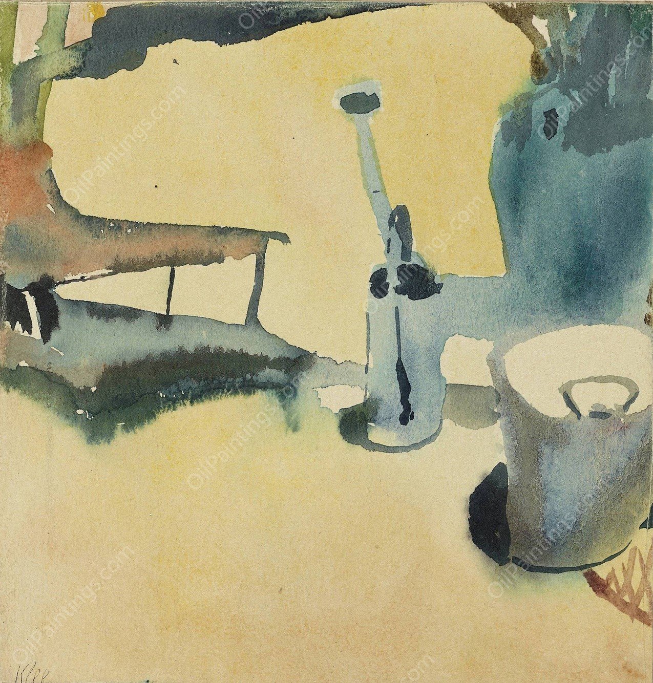 Garden Still life  by Paul Klee - Hand-Painted Oil Painting Reproduction