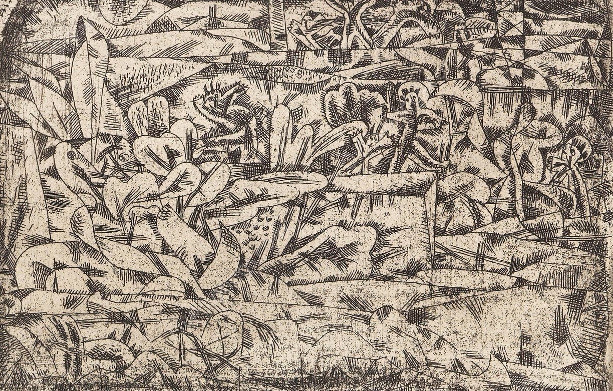 Garten der Leidenschaft  by Paul Klee - Hand-Painted Oil Painting Reproduction