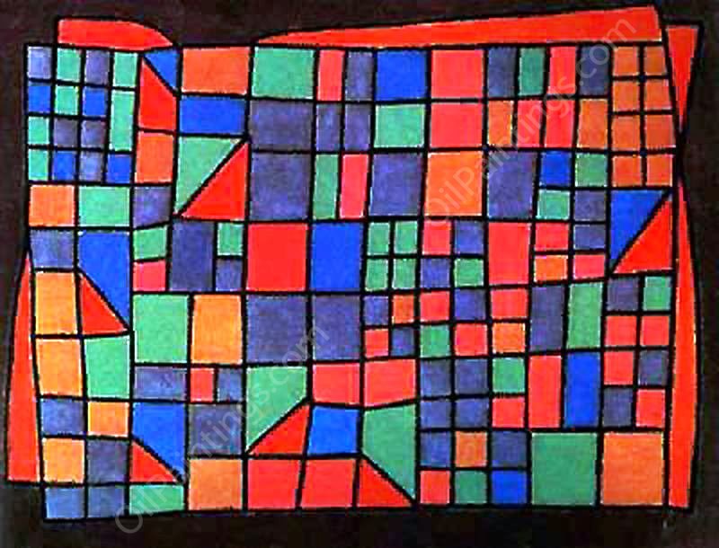 Glass Facade by Paul Klee - Hand-Painted Oil Painting Reproduction