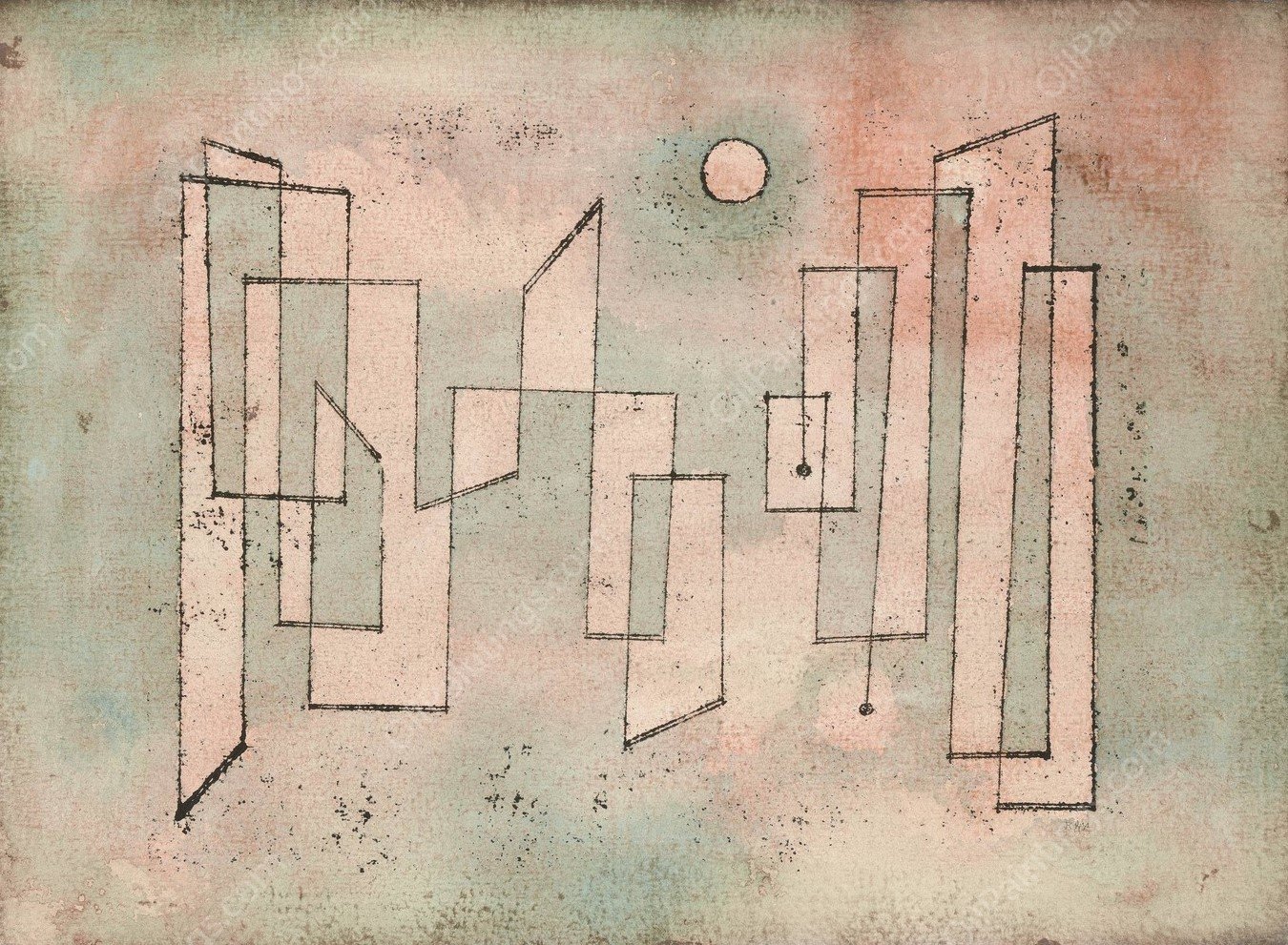 Grundfeste  by Paul Klee - Hand-Painted Oil Painting Reproduction