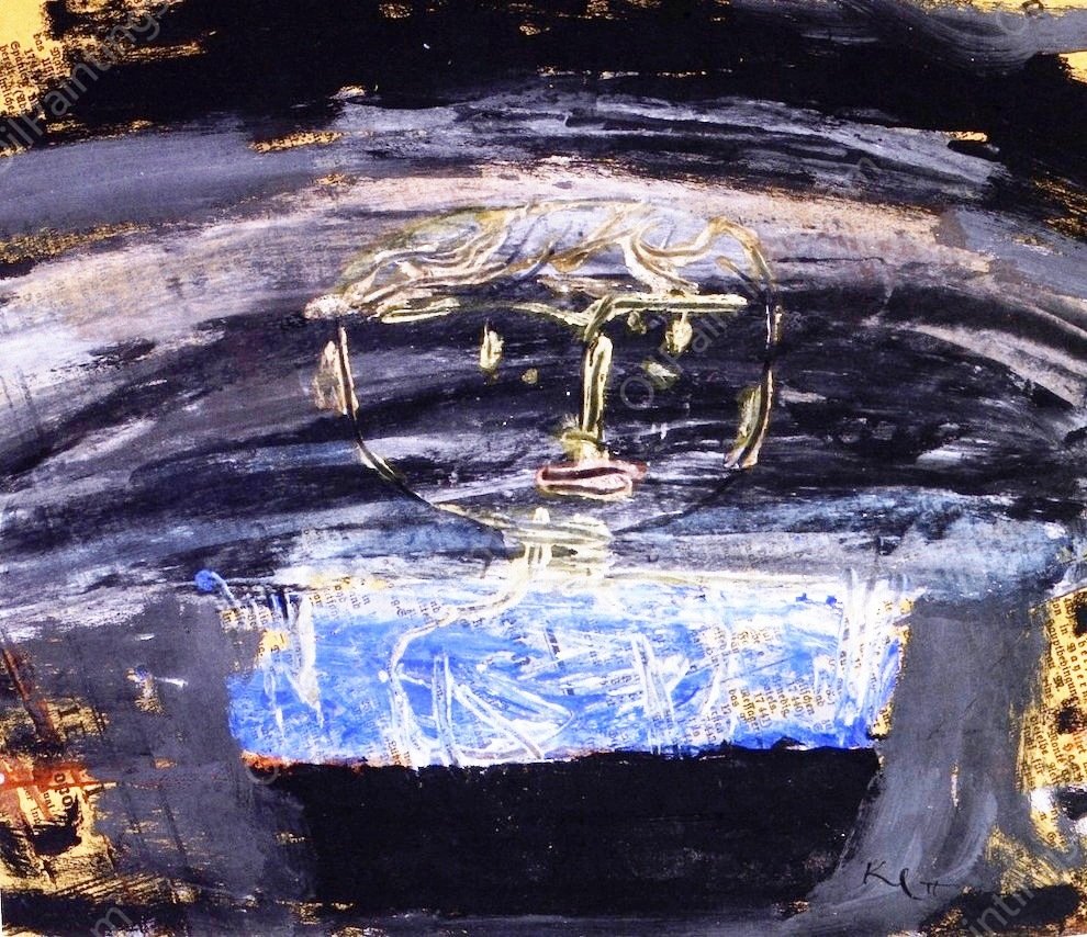 Head of a Boy Sketch by Paul Klee - Hand-Painted Oil Painting Reproduction