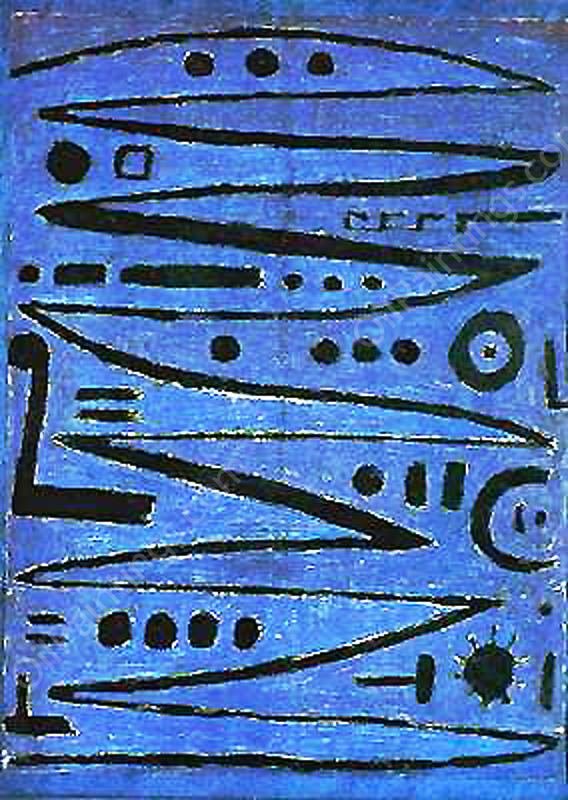 Heroic Fidding by Paul Klee - Hand-Painted Oil Painting Reproduction