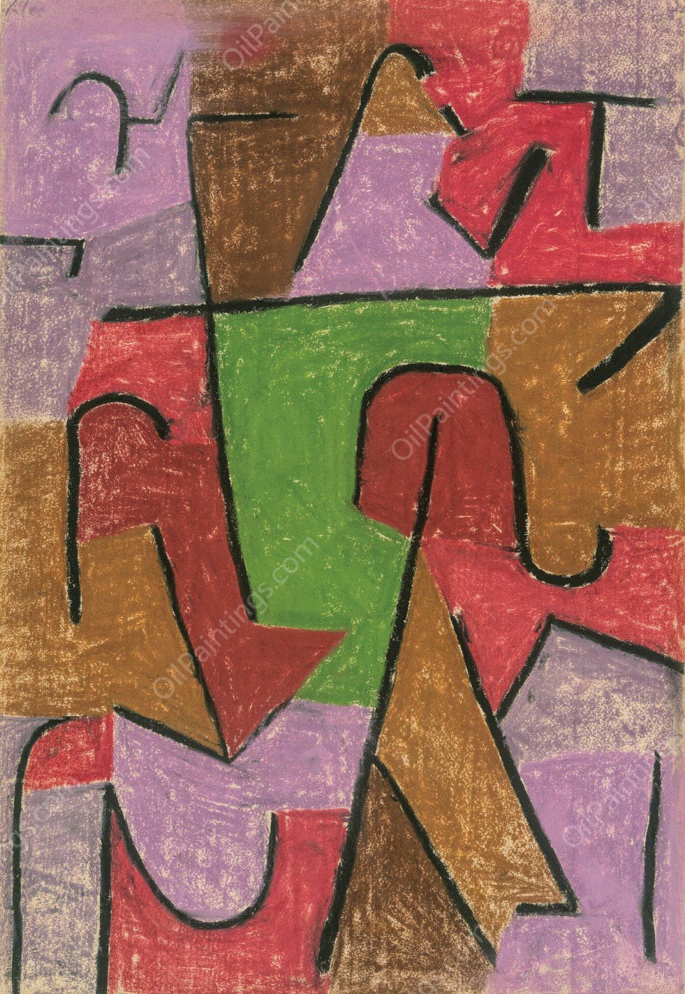 Indianisch  by Paul Klee - Hand-Painted Oil Painting Reproduction