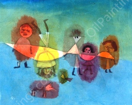 Kindergruppe by Paul Klee - Hand-Painted Oil Painting Reproduction