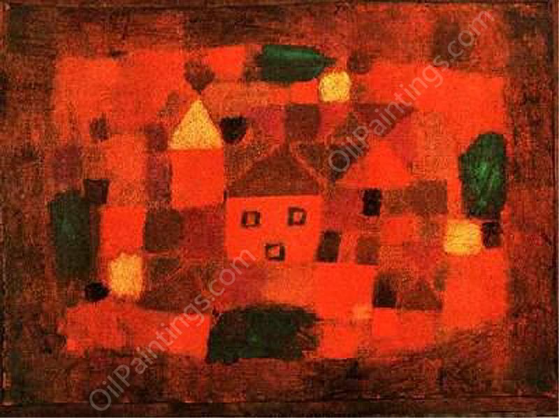 Landscape at Sunset by Paul Klee - Hand-Painted Oil Painting Reproduction