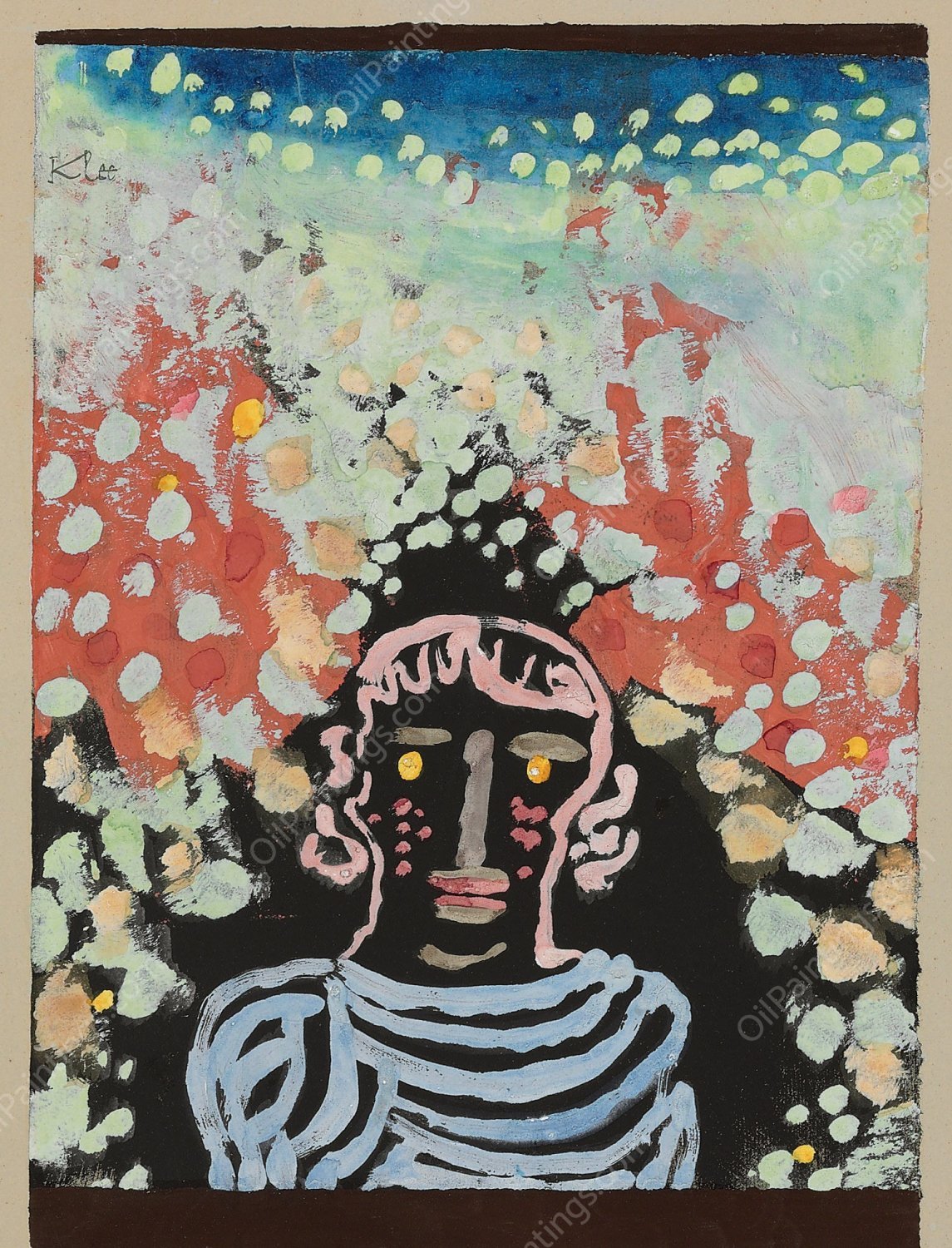Likeness in the Bower by Paul Klee - Hand-Painted Oil Painting Reproduction