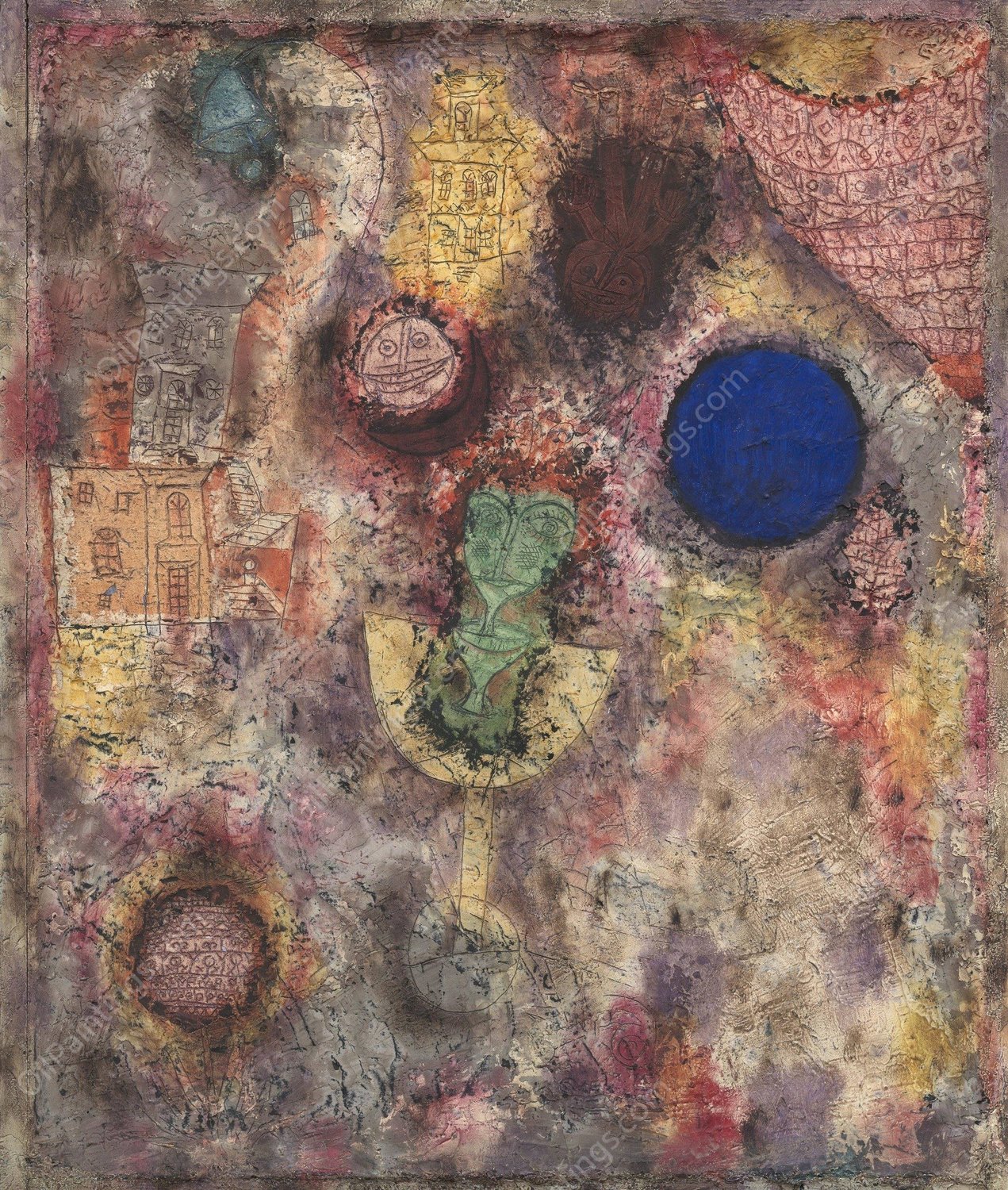 Magic Garden  by Paul Klee - Hand-Painted Oil Painting Reproduction