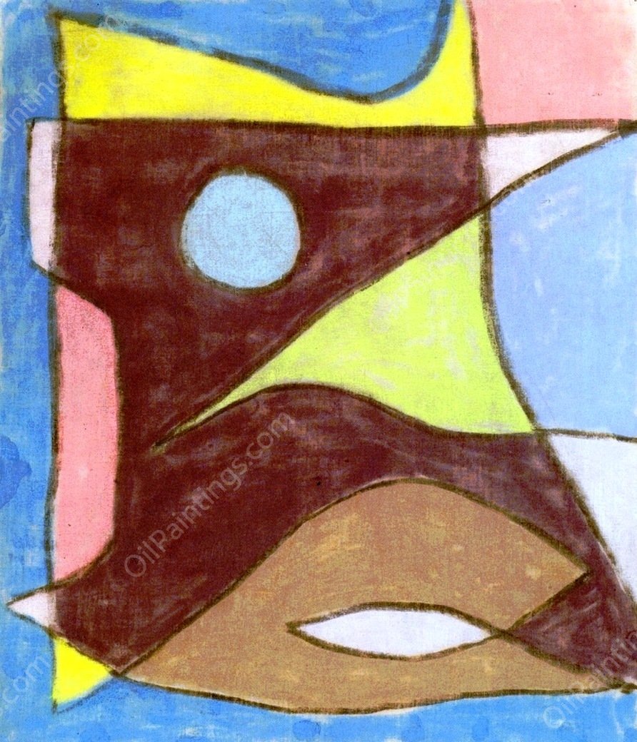 Mask of an Underwater Guide by Paul Klee - Hand-Painted Oil Painting Reproduction