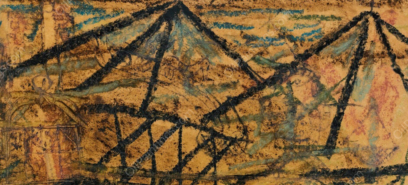 Mit Dem Wassertrager  by Paul Klee - Hand-Painted Oil Painting Reproduction