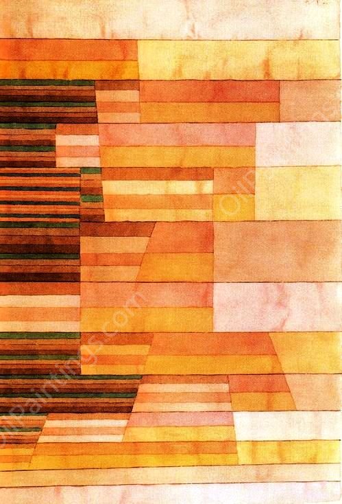 Monument on the Border of the Fertile Country by Paul Klee - Hand-Painted Oil Painting Reproduction