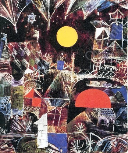 Moonrise - Sunset by Paul Klee - Hand-Painted Oil Painting Reproduction
