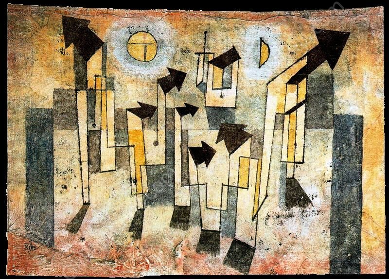 Mural from The Temple of Longing by Paul Klee - Hand-Painted Oil Painting Reproduction