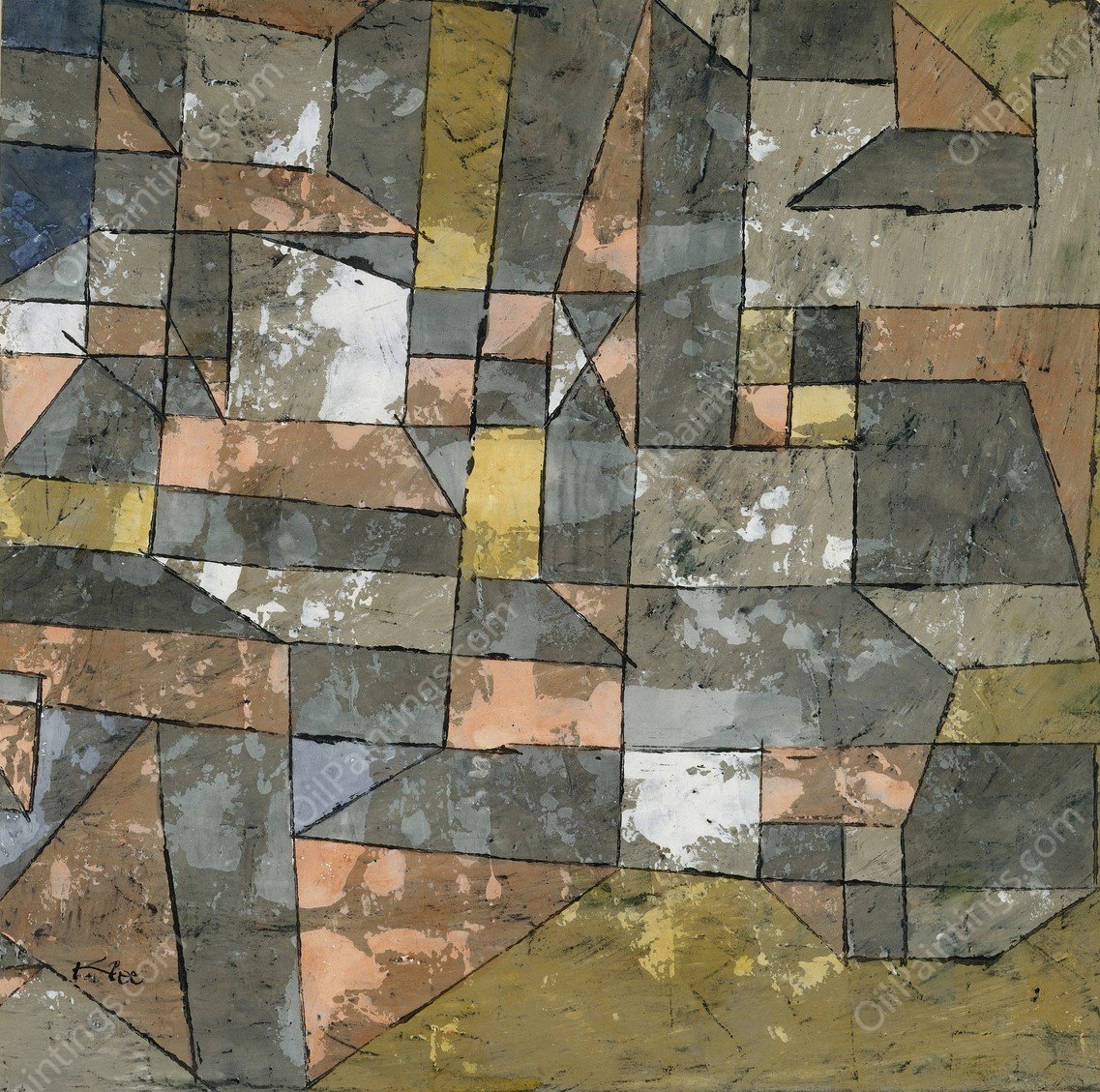 North German  by Paul Klee - Hand-Painted Oil Painting Reproduction