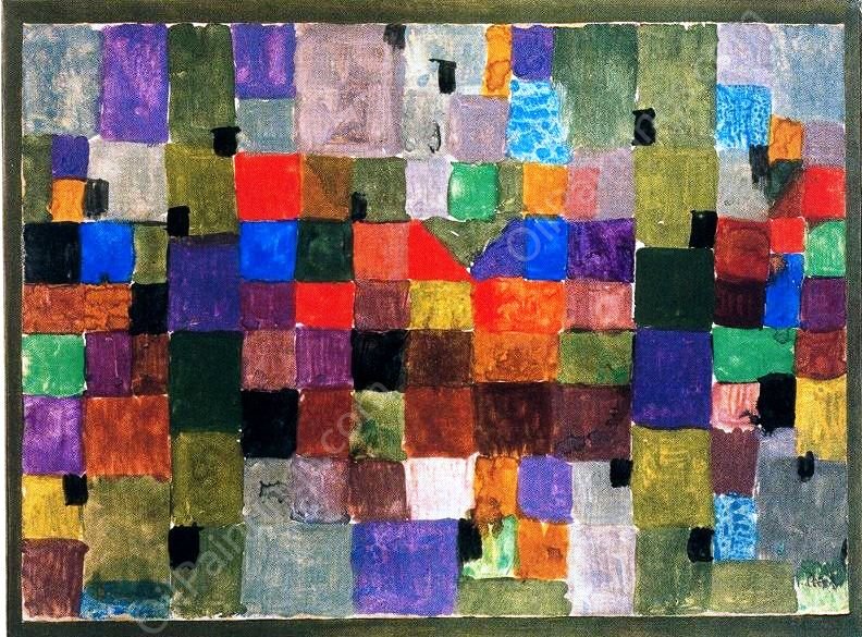 Northern Village II by Paul Klee - Hand-Painted Oil Painting Reproduction