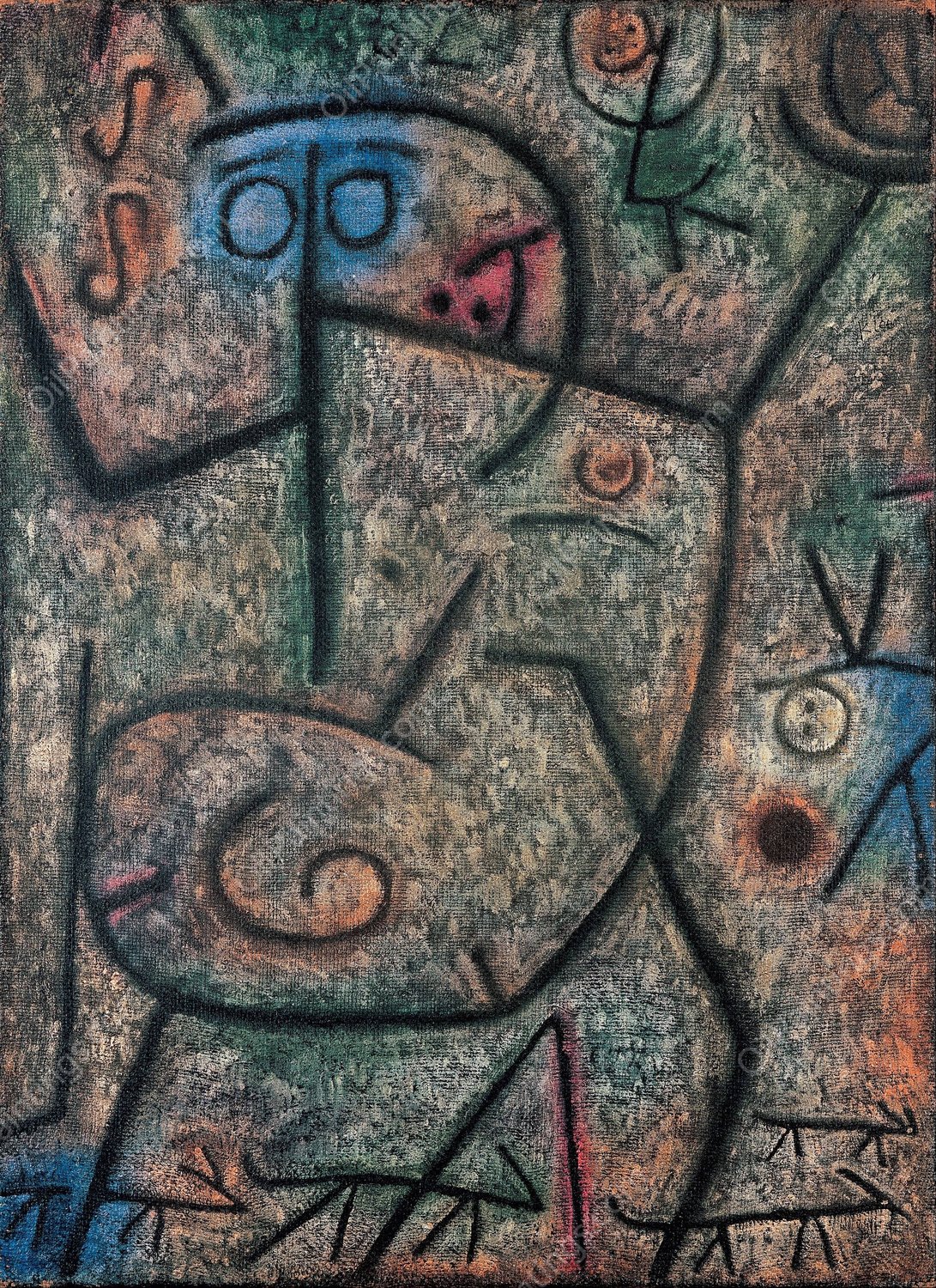 Oh! These Rumors!  by Paul Klee - Hand-Painted Oil Painting Reproduction
