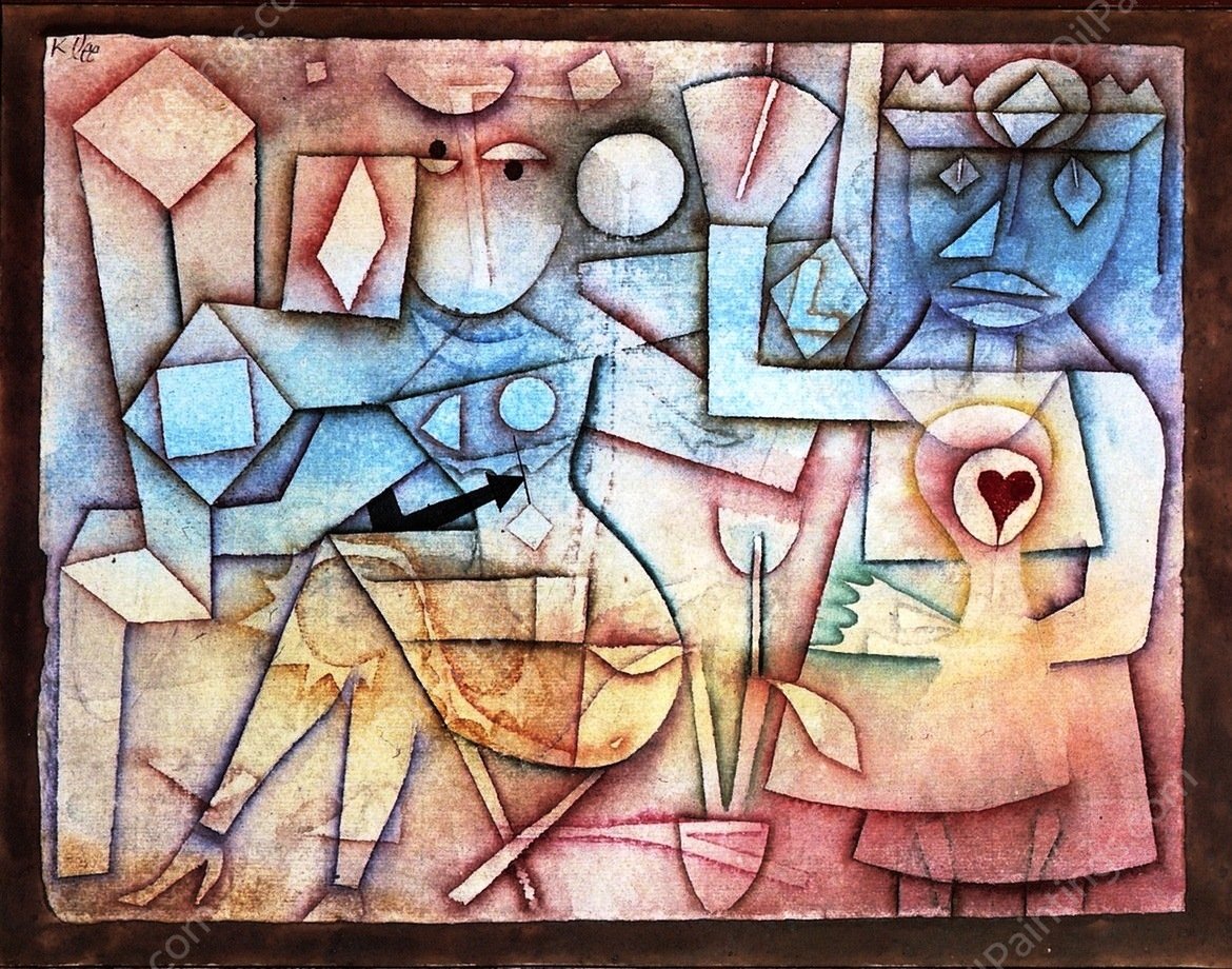 Old Love Song by Paul Klee - Hand-Painted Oil Painting Reproduction