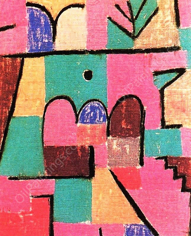 Oriental Garden by Paul Klee - Hand-Painted Oil Painting Reproduction