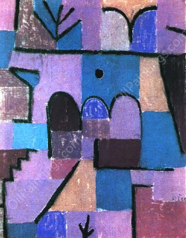 Oriental Garden by Paul Klee - Hand-Painted Oil Painting Reproduction