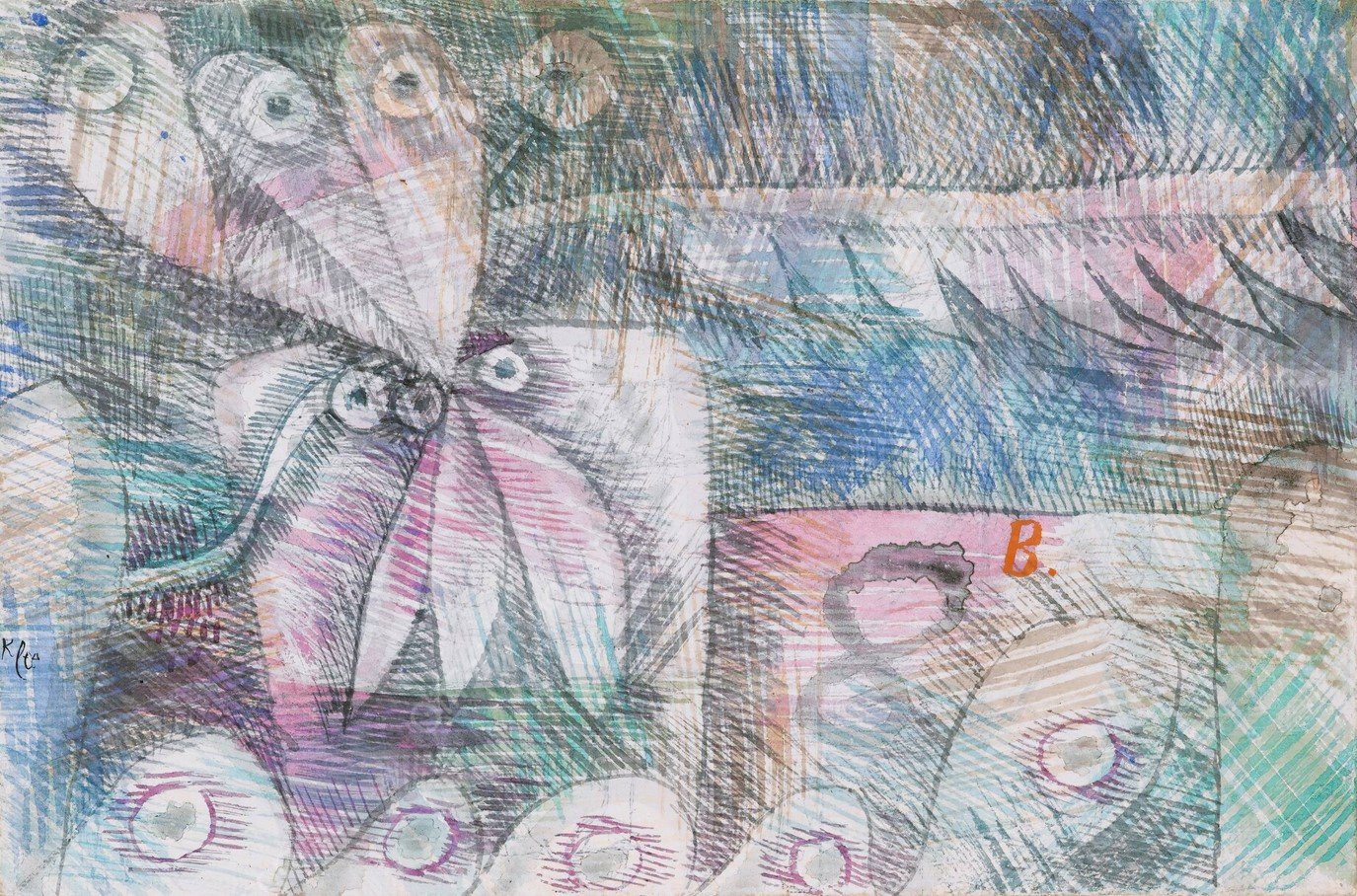 Pflanzen Bild 8.B, 1925  by Paul Klee - Hand-Painted Oil Painting Reproduction