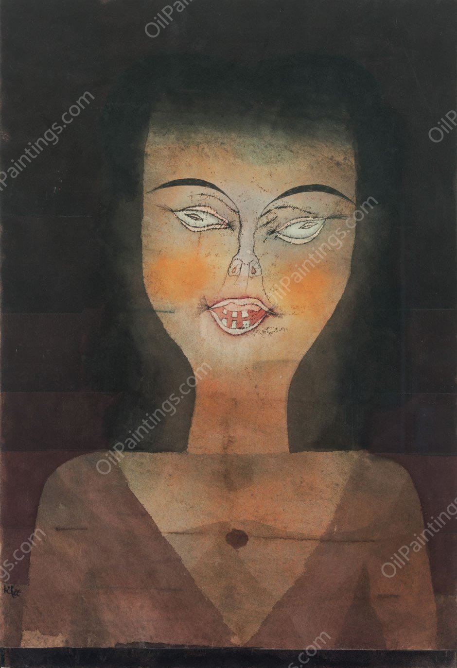 Possessed Girl by Paul Klee - Hand-Painted Oil Painting Reproduction