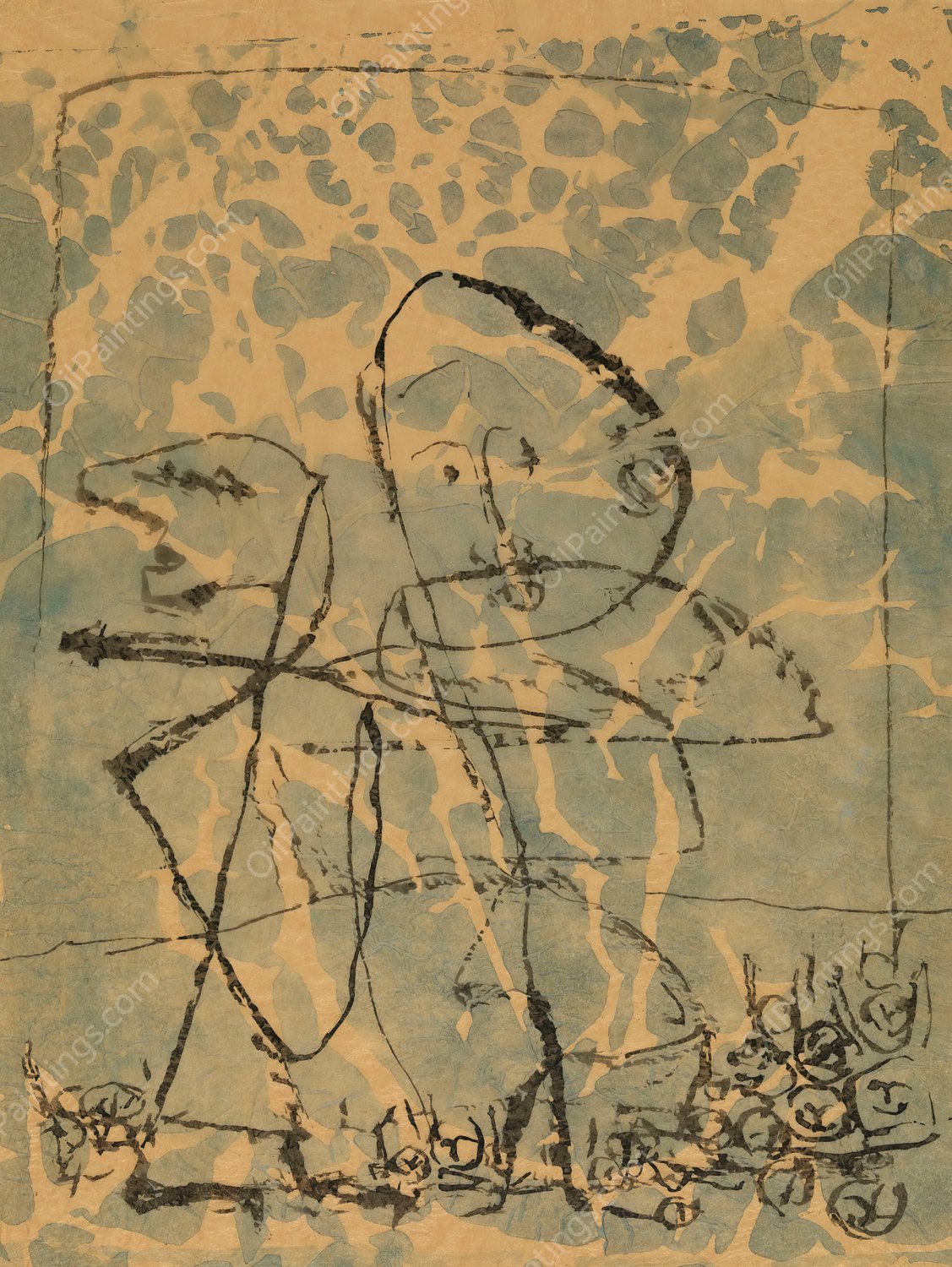Public Duel  by Paul Klee - Hand-Painted Oil Painting Reproduction