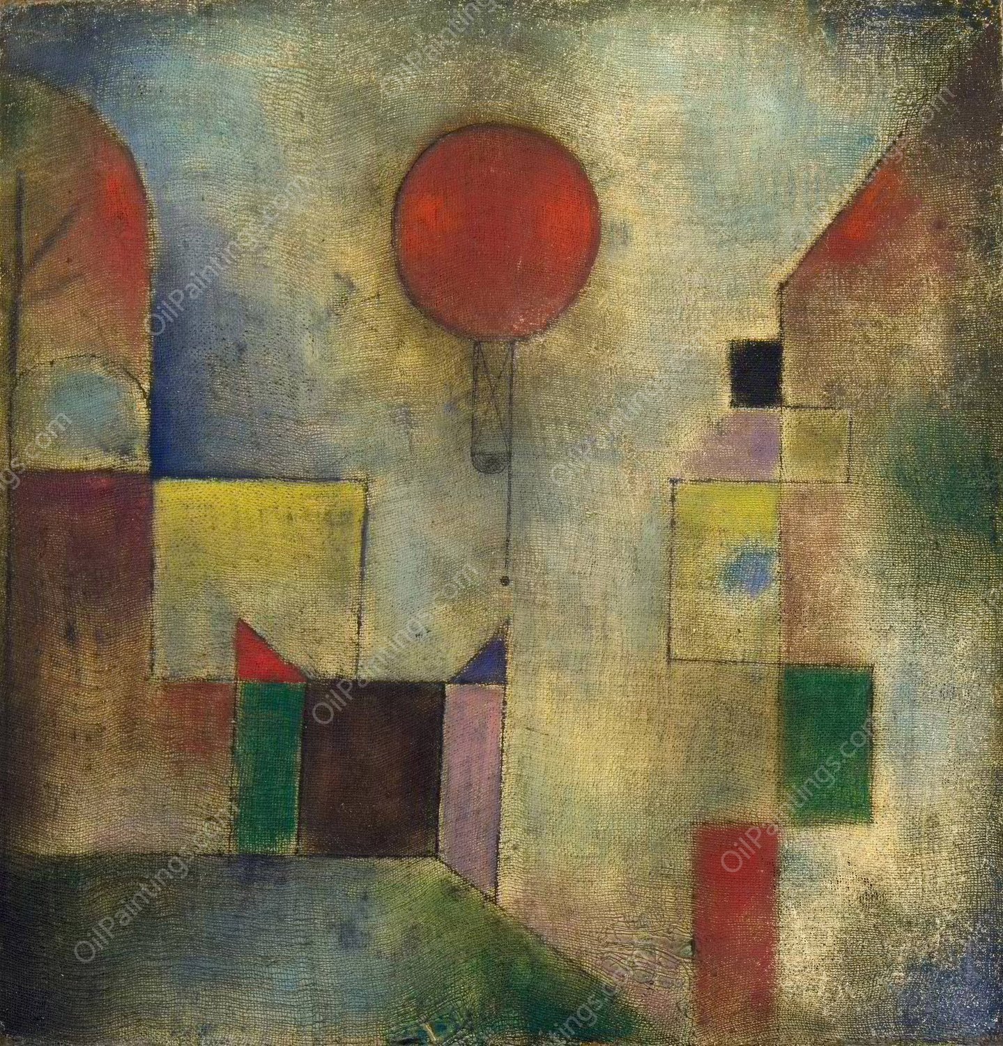 Red Balloon  by Paul Klee - Hand-Painted Oil Painting Reproduction