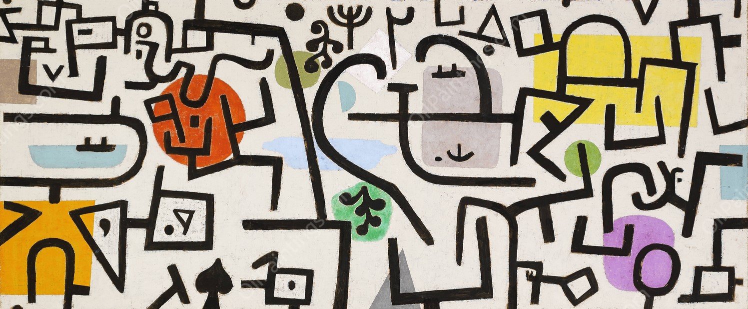 Rich Harbor  by Paul Klee - Hand-Painted Oil Painting Reproduction