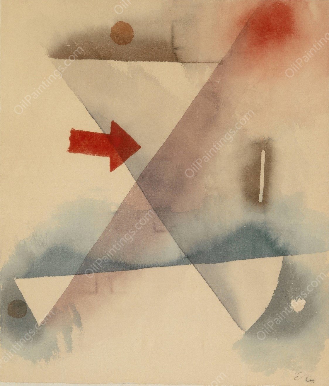 Ringing  by Paul Klee - Hand-Painted Oil Painting Reproduction