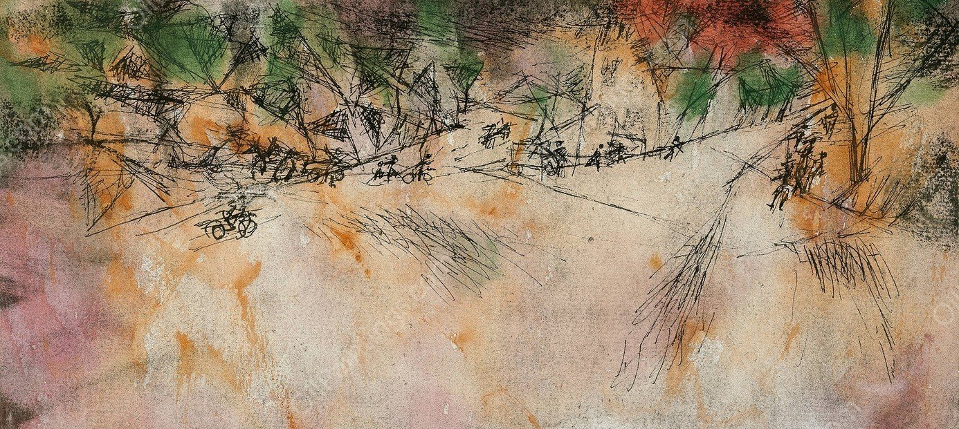 Road branch  by Paul Klee - Hand-Painted Oil Painting Reproduction