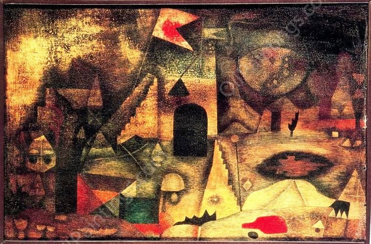 Romantic Park by Paul Klee - Hand-Painted Oil Painting Reproduction