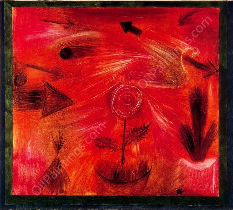 Rose Wind by Paul Klee - Hand-Painted Oil Painting Reproduction