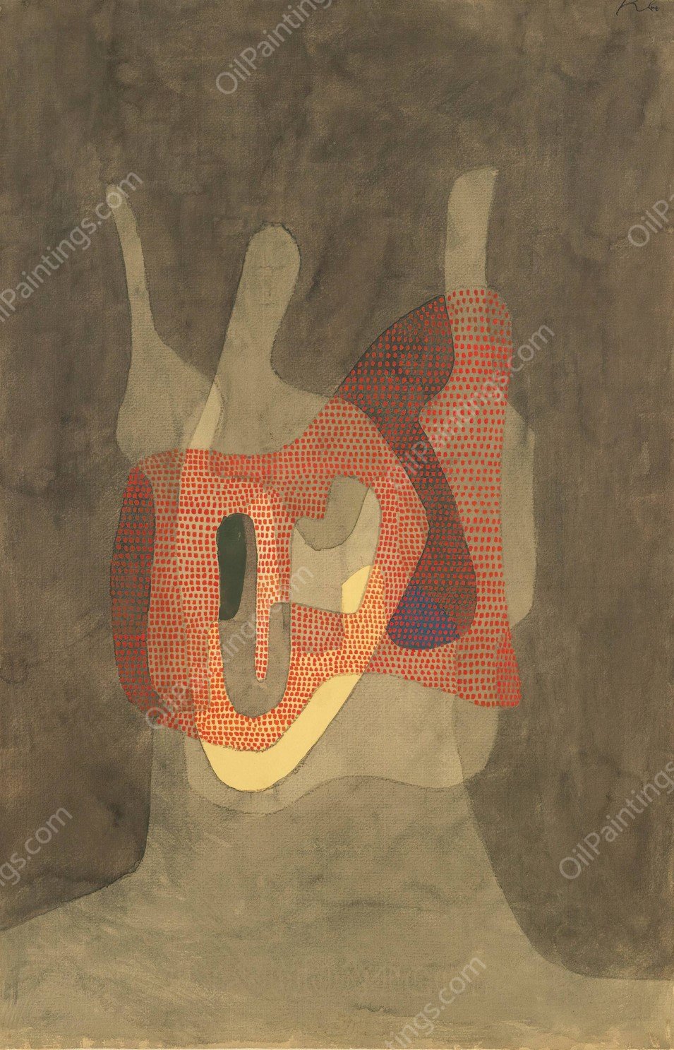 Schutzerin  by Paul Klee - Hand-Painted Oil Painting Reproduction