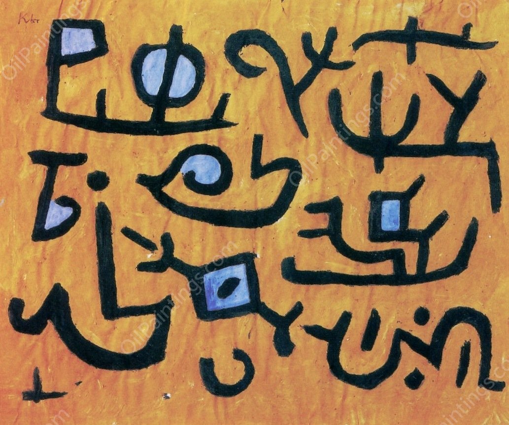 Schwimm Fahiges by Paul Klee - Hand-Painted Oil Painting Reproduction