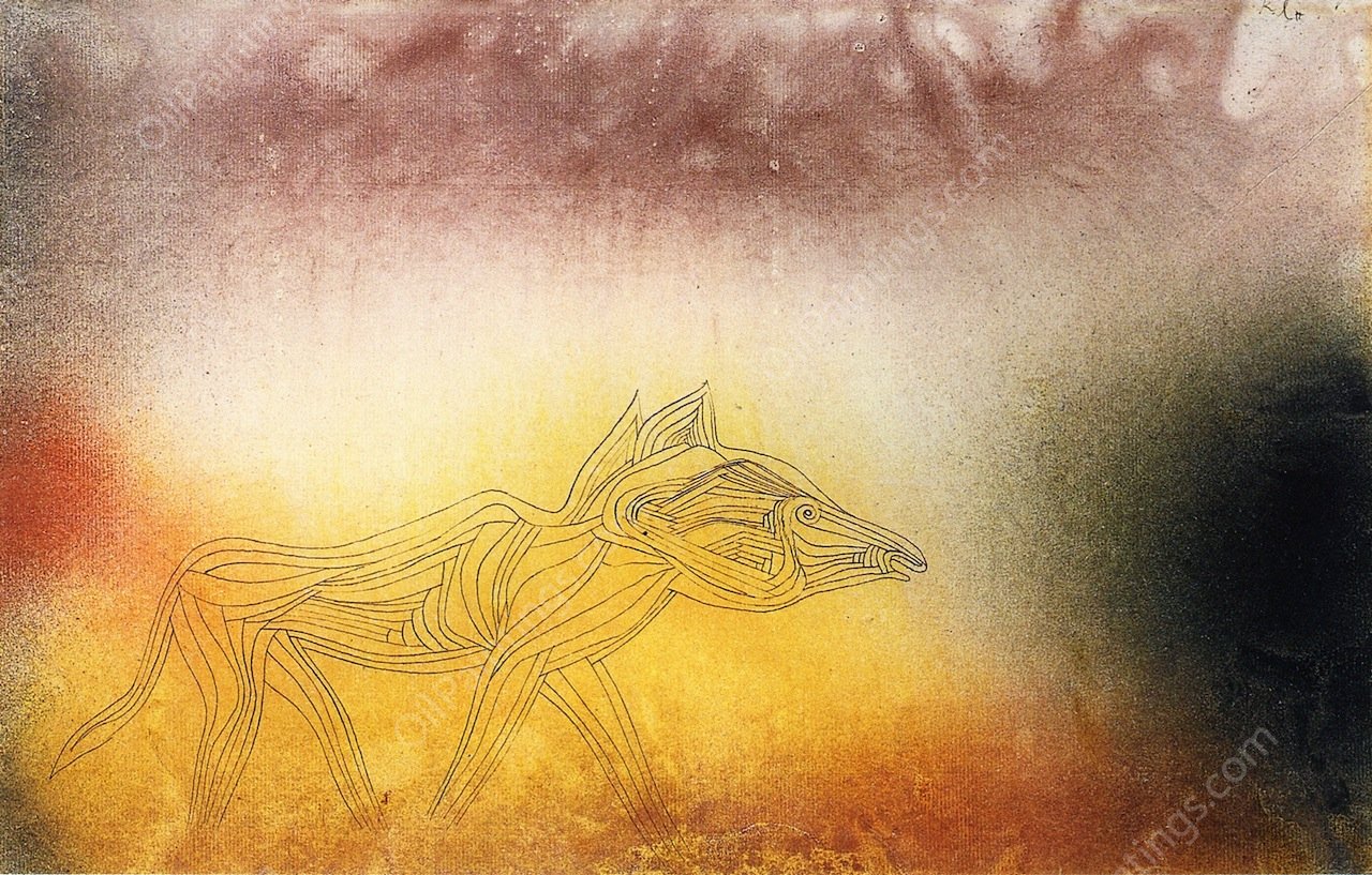 Searching for Shelter by Paul Klee - Hand-Painted Oil Painting Reproduction