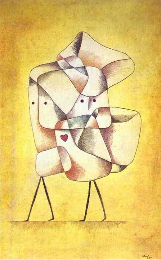 Siblings by Paul Klee - Hand-Painted Oil Painting Reproduction
