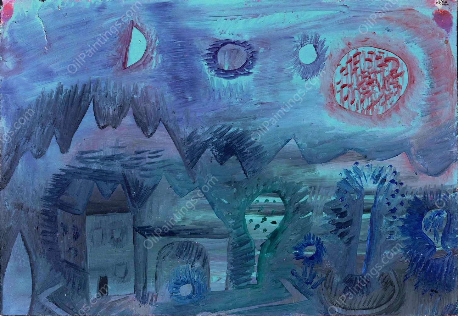 Signs in the Sky  by Paul Klee - Hand-Painted Oil Painting Reproduction