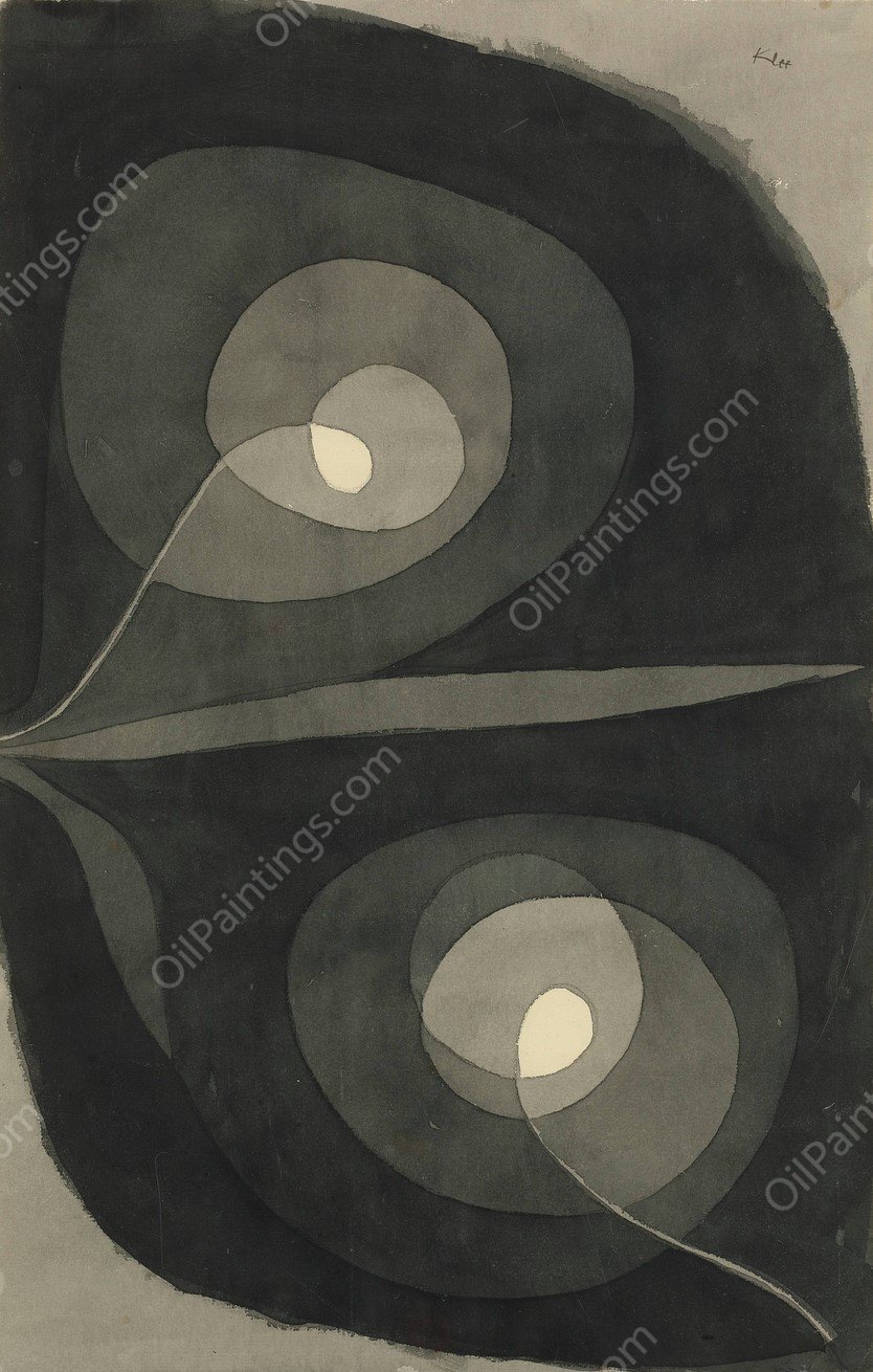 Spiralschraubenbluten I  by Paul Klee - Hand-Painted Oil Painting Reproduction