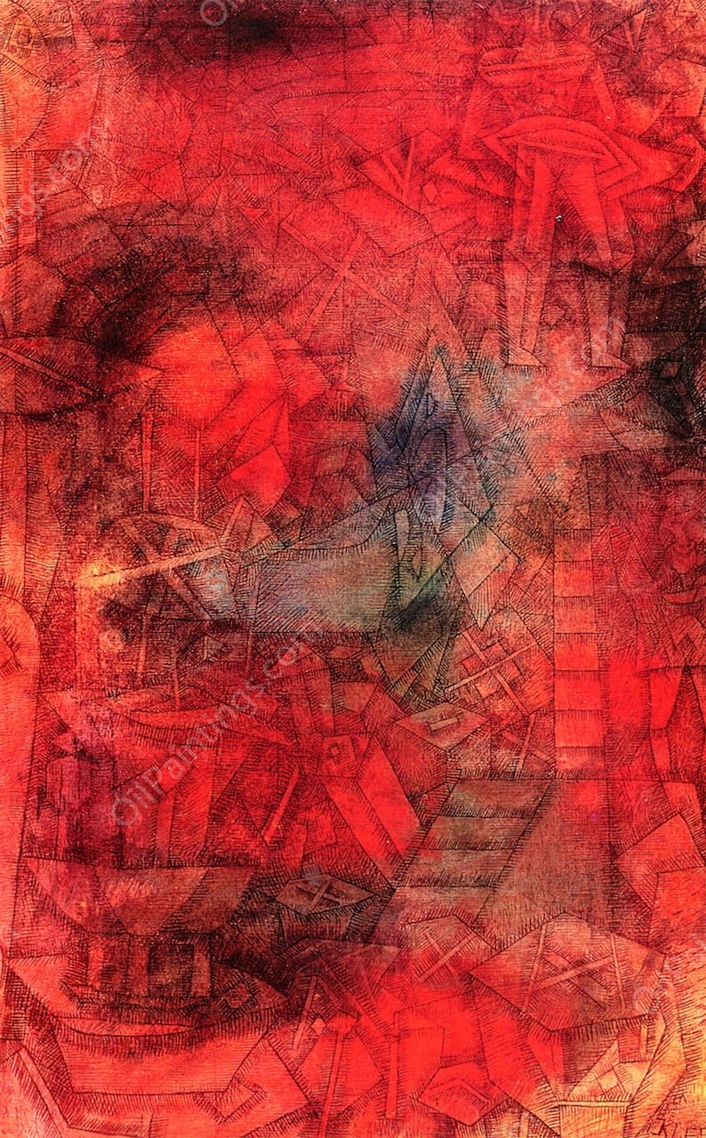 Stage Rehearsal by Paul Klee - Hand-Painted Oil Painting Reproduction