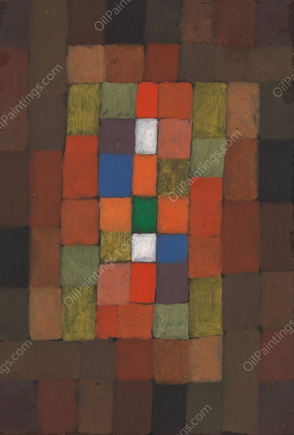 Static-Dynamic Gradation  by Paul Klee - Hand-Painted Oil Painting Reproduction