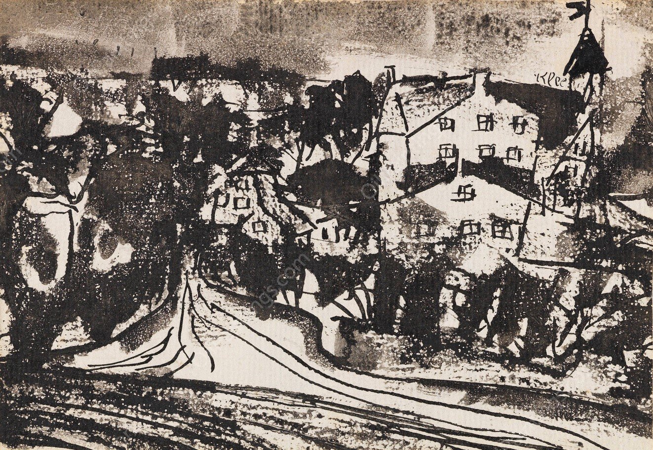 Strasenverzweigung  by Paul Klee - Hand-Painted Oil Painting Reproduction