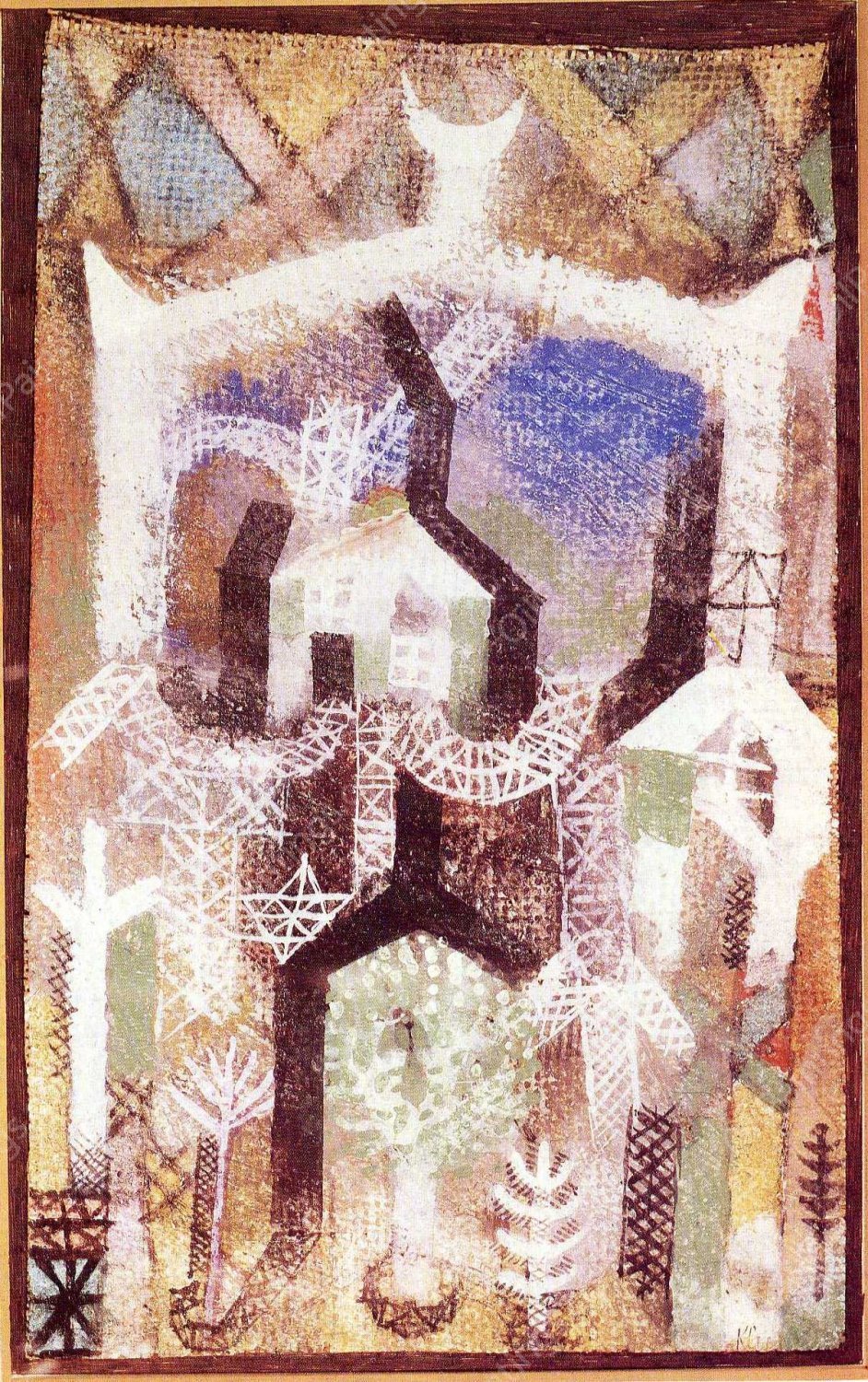Summer Houses by Paul Klee - Hand-Painted Oil Painting Reproduction