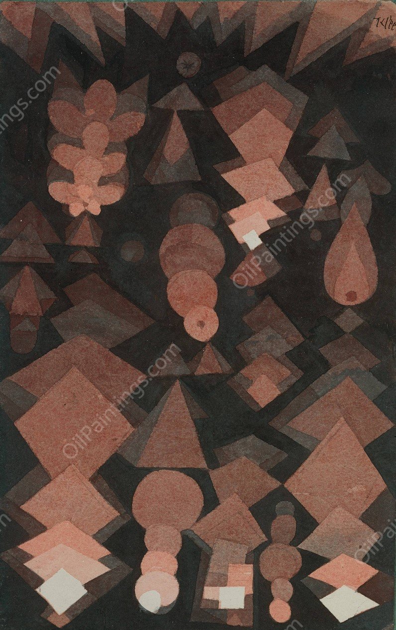 Suspended Fruit  by Paul Klee - Hand-Painted Oil Painting Reproduction