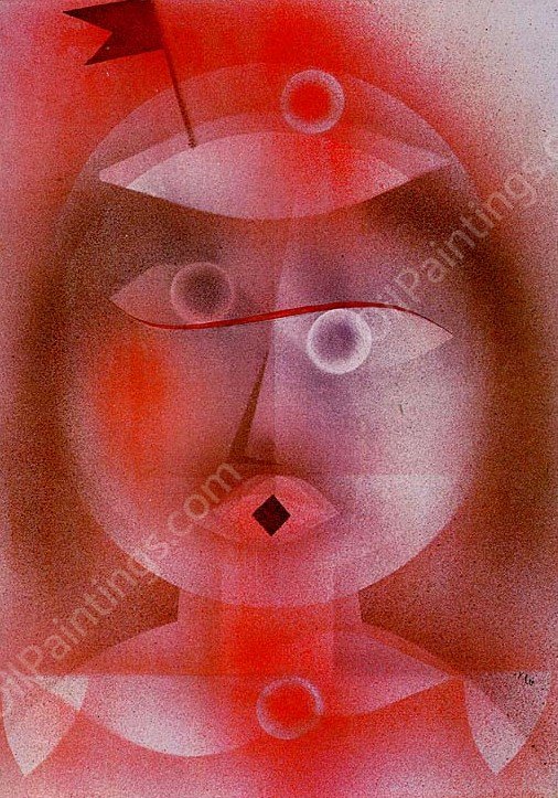The Mask with the Little Flag by Paul Klee - Hand-Painted Oil Painting Reproduction