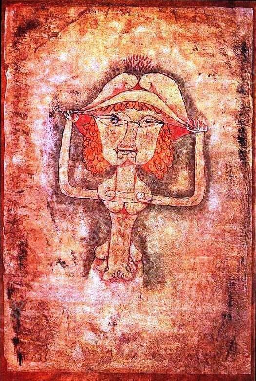 The Singer L. as Fiordiligi by Paul Klee - Hand-Painted Oil Painting Reproduction