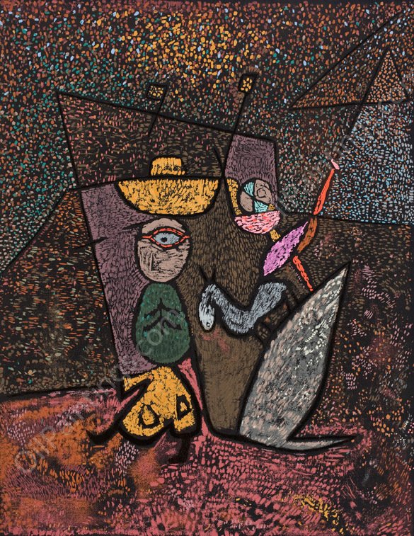 The Travelling Circus by Paul Klee - Hand-Painted Oil Painting Reproduction