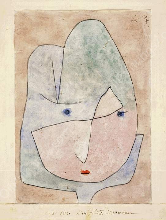 This Flower Wishes to Fade by Paul Klee - Hand-Painted Oil Painting Reproduction