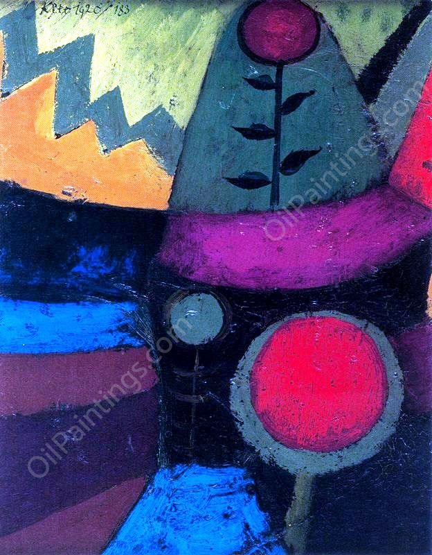 Three Flowers by Paul Klee - Hand-Painted Oil Painting Reproduction