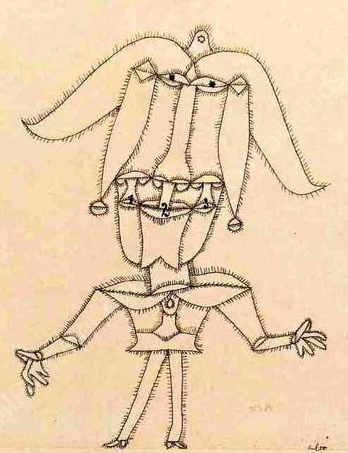 Three Gentle Words of a Pool by Paul Klee - Hand-Painted Oil Painting Reproduction